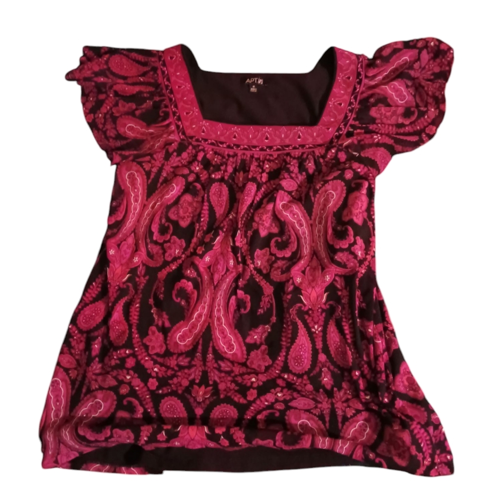 Apt. 9 Womens Purple Paisley